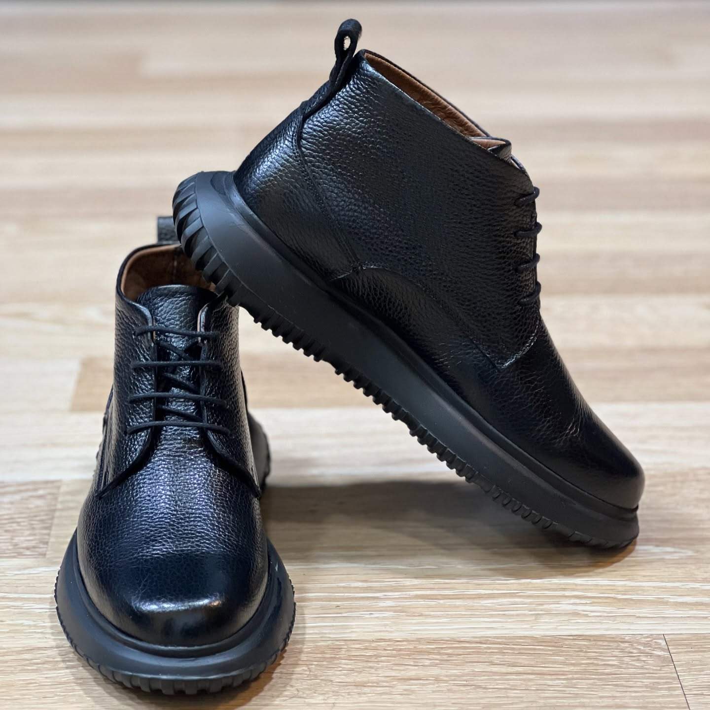 Men's Black Genuine Leather Boots