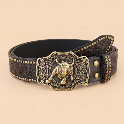 Vintage Carved Western Cowboy Belt