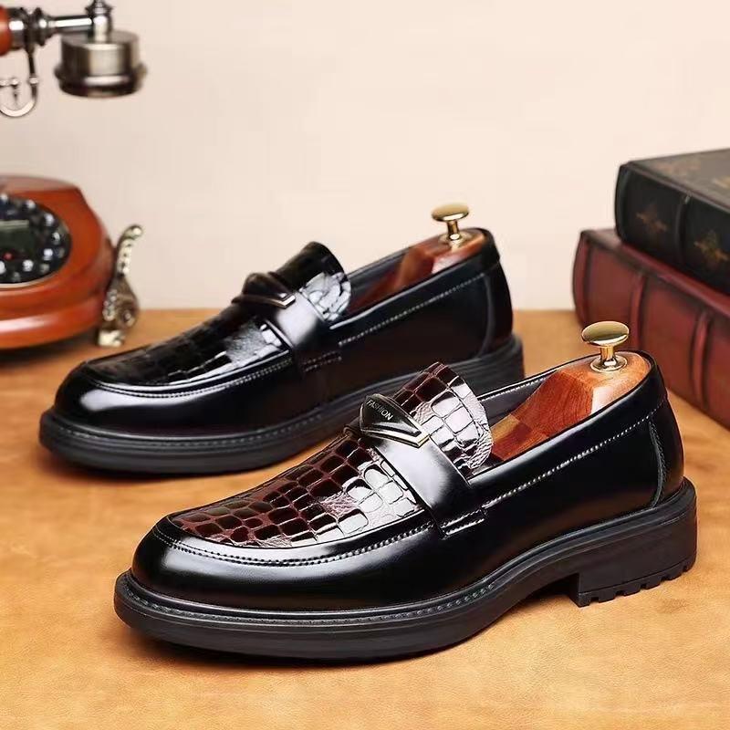 Men's formal British style business leather shoes