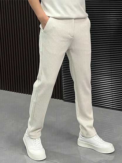 Fine knitting craftsmanship Simple soft trousers