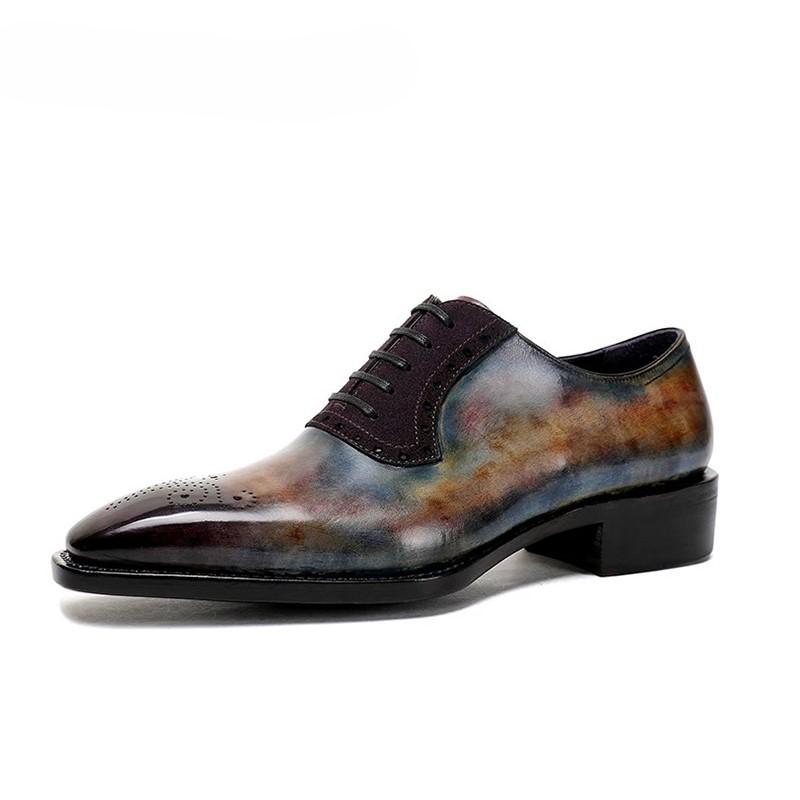 Galaxy Calfskin Fiddle Back Oxford Shoes