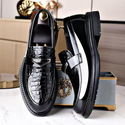 Men's formal British style business leather shoes