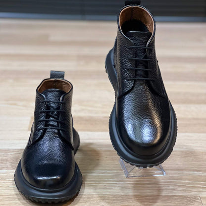 Men's Black Genuine Leather Boots