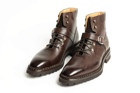 Hiking Boot In Dark Brown Scotchgrain Leather