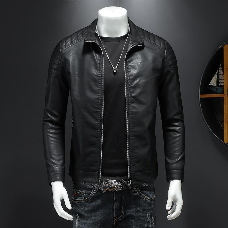 Motorcycle Leather Jacket Men