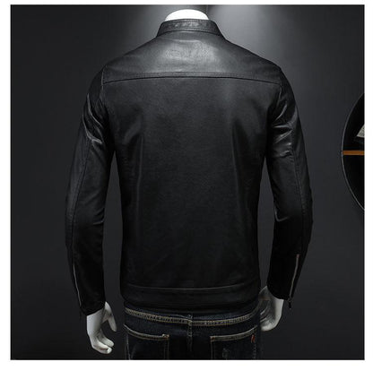 Motorcycle Leather Jacket Men