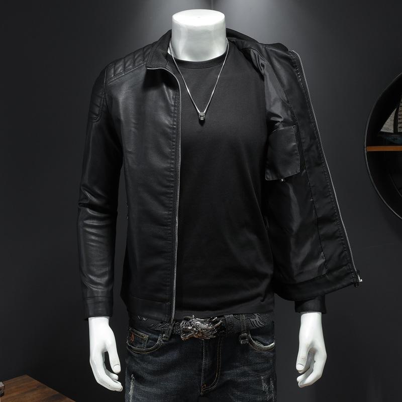 Motorcycle Leather Jacket Men