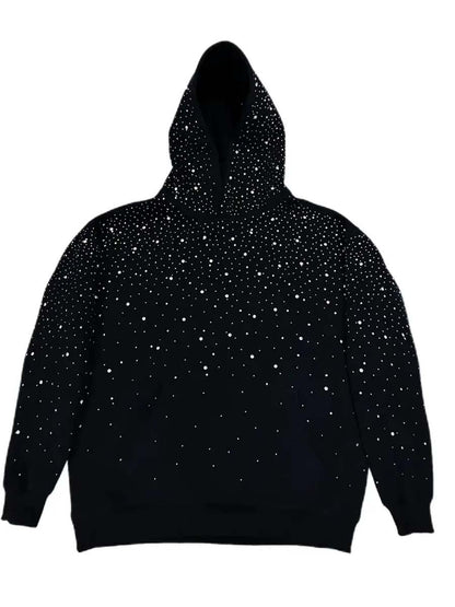 Fashion Rhinestone Sparkle Loose Hoodie