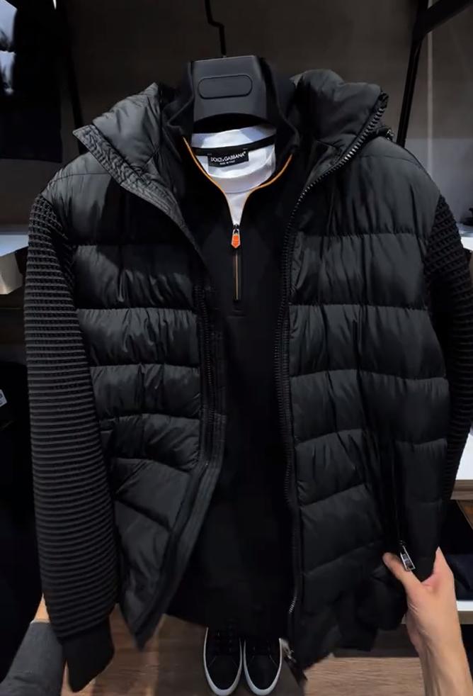 🔥Men's Classic Knit Patchwork Sleeve Down Jacket(⏰Free shipping)