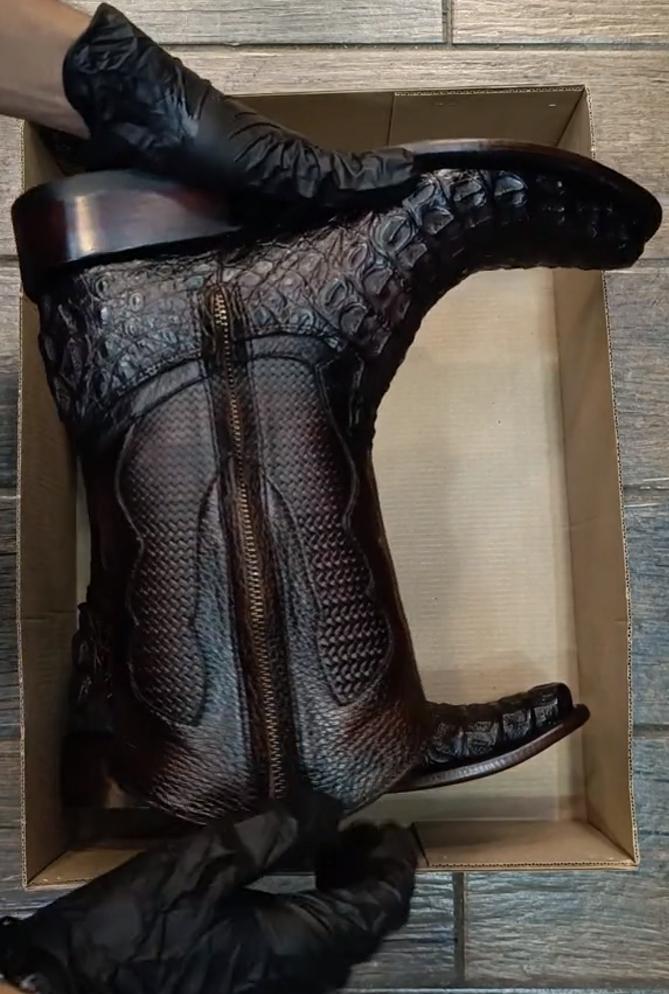 Men's Handmade Crocodile Leather Boots