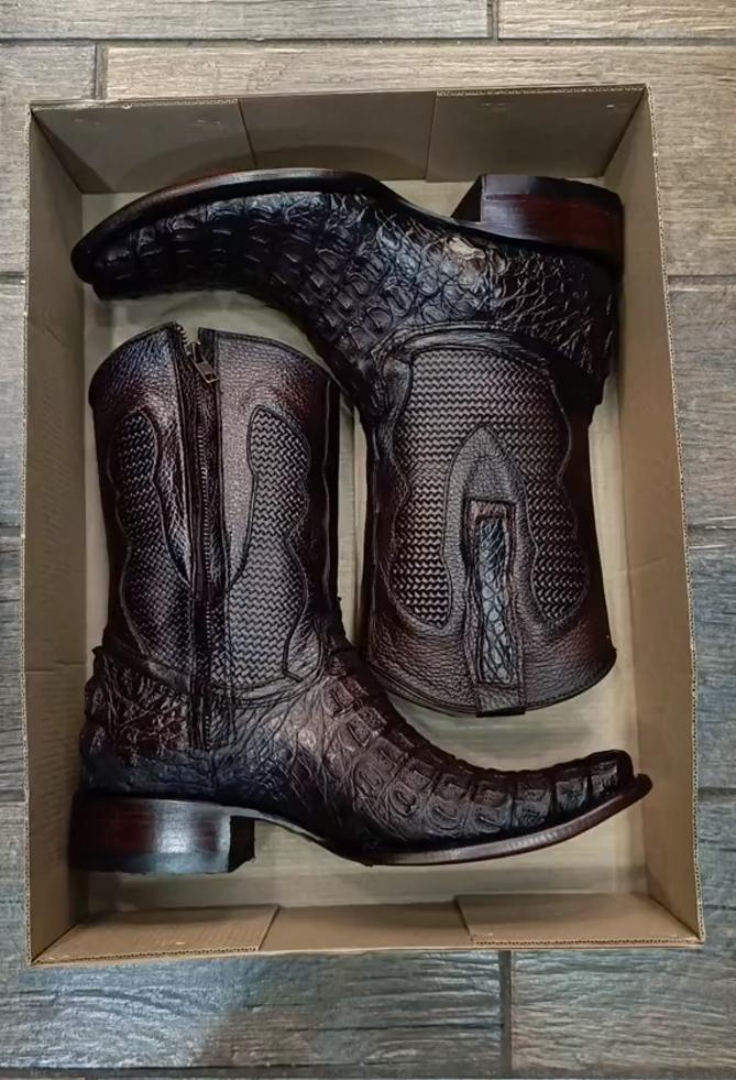 Men's Handmade Crocodile Leather Boots